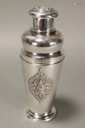 Thai Sterling Silver Cocktail Shaker,