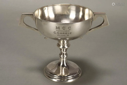 English Sterling Silver Twin Handled Cup,