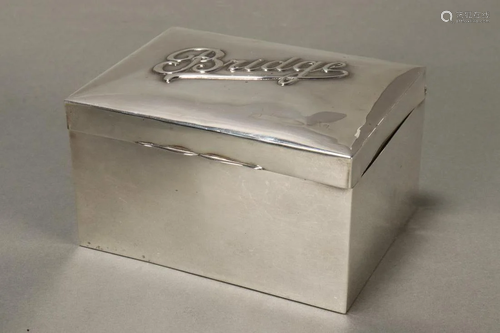 Edwardian Sterling Silver Bridge Box and Cover,