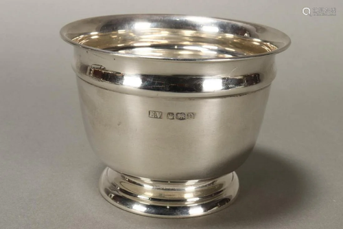 English Sterling Silver Deep Pedestal Bowl,