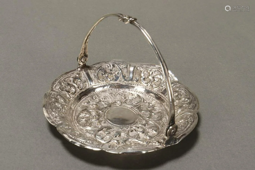 South East Asian Silver Handled Dish,