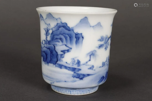 Chinese Blue and White Beaker,