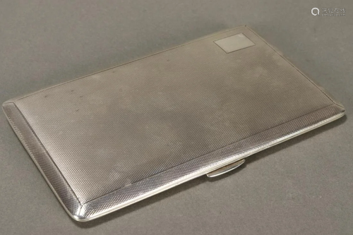 English Sterling Silver Cigarette Case,