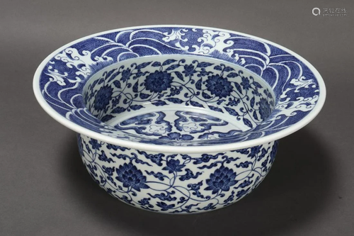 Chinese Blue and White Porcelain Bowl,