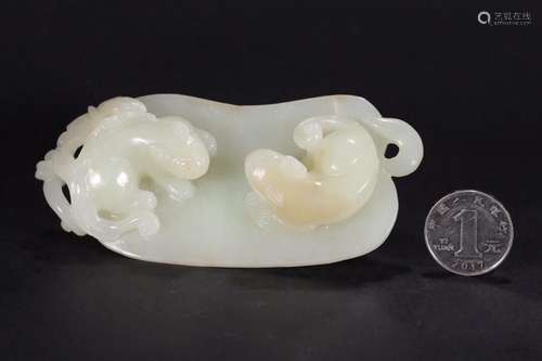 A White Jade Carved Ornament