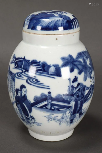 Chinese Blue and White Porcelain Jar and C…