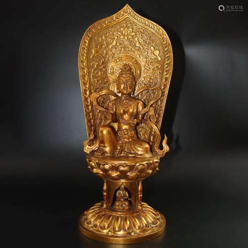 A Gild Bronze Buddha Statue