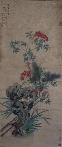 A Chinese Flowers Painting, Ma Yuan Mark