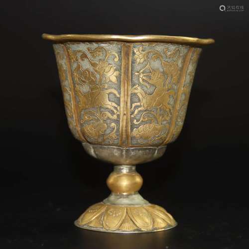 A Gild Bronze Wine Cup