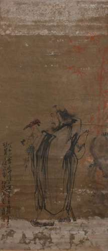 A Chinese Figure Painting, Huang Shen Mark