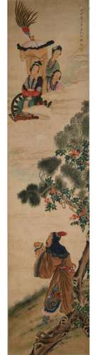 A Chinese Figure Painting, Wu Youru Mark