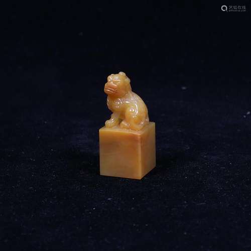 A Tianhuang Stone Carved Beast Handle Seal