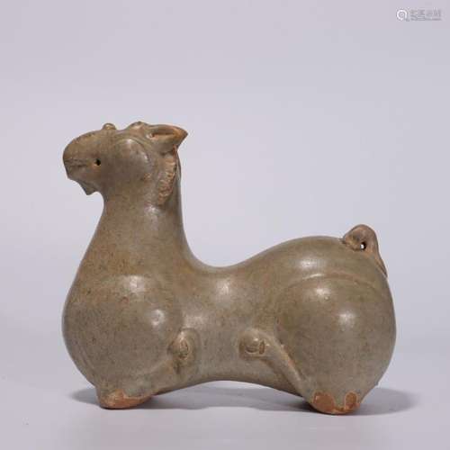 A Yue Kiln Celadon Sheep Zun