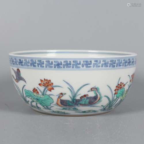 A Blue and white  Floral Porcelain Bowl