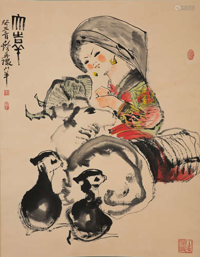 CHINESE PAINTING AND CALLIGRAPHY, LIU WENXI  MARK