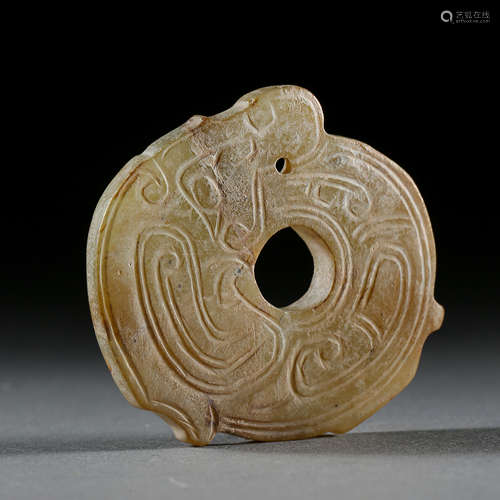 WESTERN ZHOU DYNASTY, CHINESE HETIAN JADE PENDANT