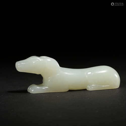 ANCIENT CHINESE HETIAN JADE DOG