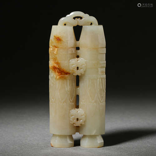 ANCIENT CHINESE HETIAN JADE TUBE