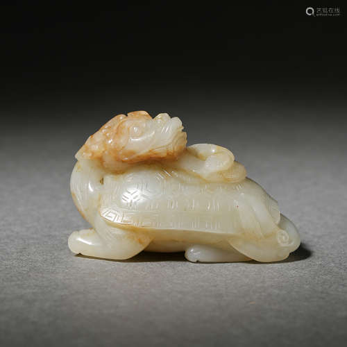 ANCIENT CHINESE HETIAN JADE TORTOISE