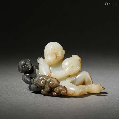 ANCIENT CHINESE HETIAN JADE MONKEY