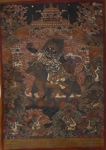 ANCIENT TIBETAN THANGKA