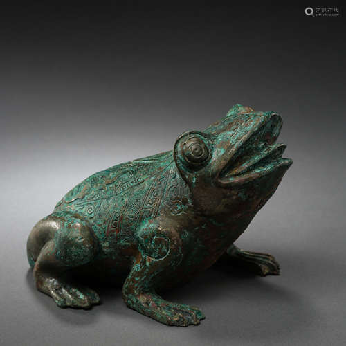 ANCIENT CHINESE BRONZE TOAD