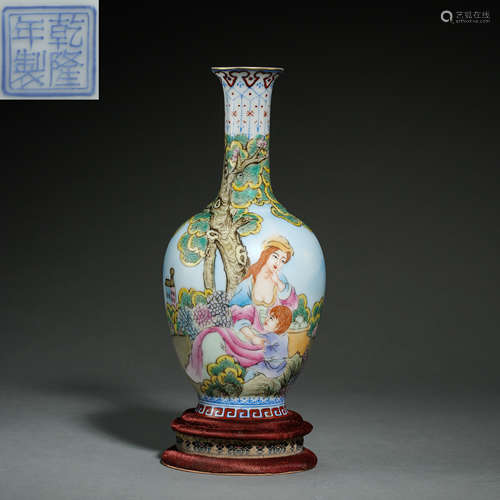 CHINA QING DYNASTY ENAMEL BOTTLE