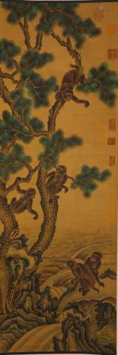 CHINESE PAINTING AND CALLIGRAPHY, LANG SHINING MARK