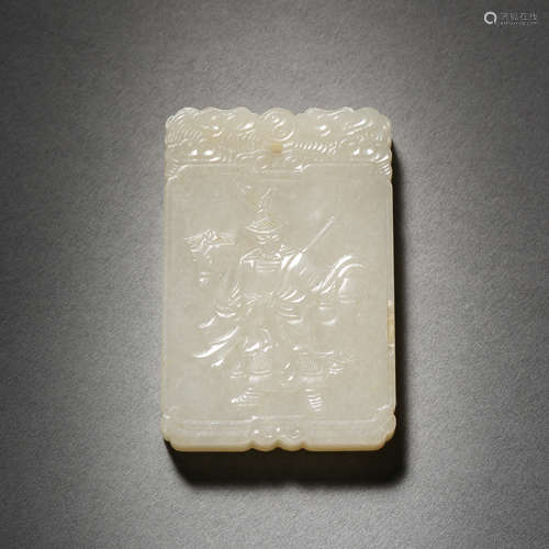 ANCIENT CHINESE HETIAN JADE PLATE