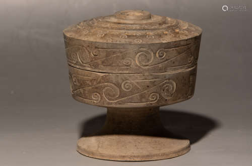 Chinese Early Period Pottery Cover Box