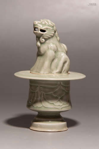 Chinese Yaozhou Kiln Porcelain Lion Furnace