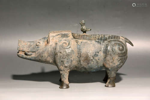 Chinese Early Bronze Beast Vessel