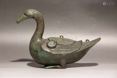 Chinese Early Period Duck Shaped Vessel