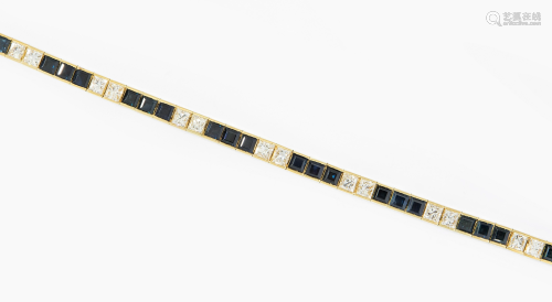 Saphir-Diamant-Bracelet