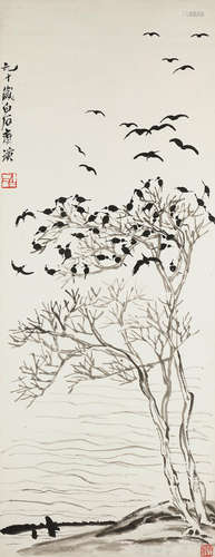 Qi Baishi (1864-1957) Crows Returning to Barren Trees