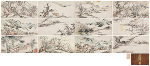 Wu Dacheng (1835-1902) Landscapes, 1895