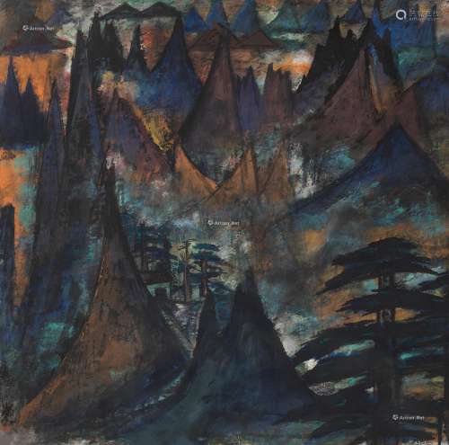 林风眠（1900～1991） 黄山风景 纸本设色