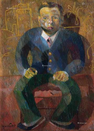 朱沅芷（1906～1963） 我亲爱的中国朋友之肖像 木板油画