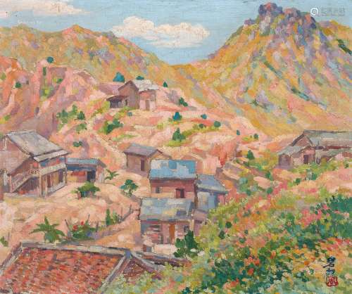 周碧初（1903～1995） 1949年作 木屋区（香港） 布面油画