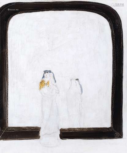 常玉（1901～1966） 1930年代作 镜前母与子 布面油画