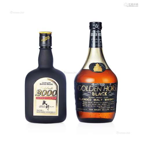 羽生东亚酒造版金马2000年纪念、金马黑调和威士忌 （各一支）