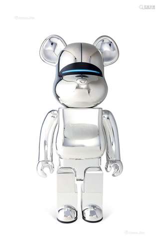 2018年作 BE@RBRICK X 空山基 银色（熊体带空山基签名）