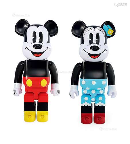 2018年作 BE@RBRICK X 迪士尼 米奇米妮 （一对）