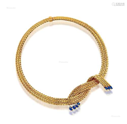 1950年法国私人订制斜纹编织颈链