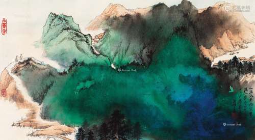 张大千（1899～1983） 1975年作 山林空翠 镜心 设色纸本
