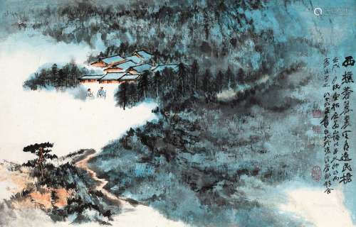 张大千（1899～1983） 1982年作 西櫵苍翠 镜心 设色纸本