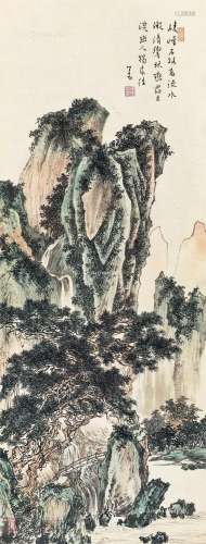 溥儒（1896～1963） 仿唐寅山水 镜心 设色纸本