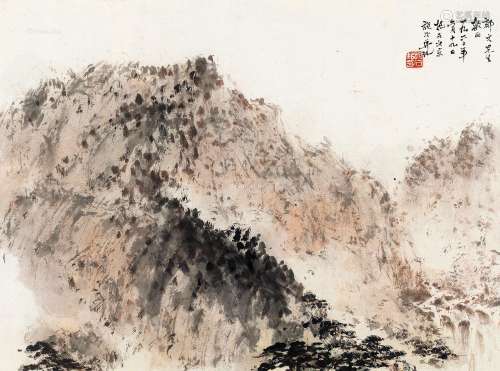 傅抱石（1904～1965） 1960年作 唐人诗意图 镜心 设色纸本