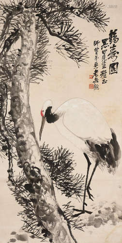 Chen Shizeng (1876-1923) Crane and Pine Tree