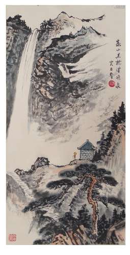 关友声 山水 纸 轴